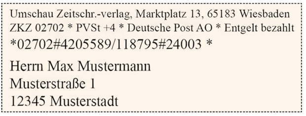 Bild eines Musteretiketts