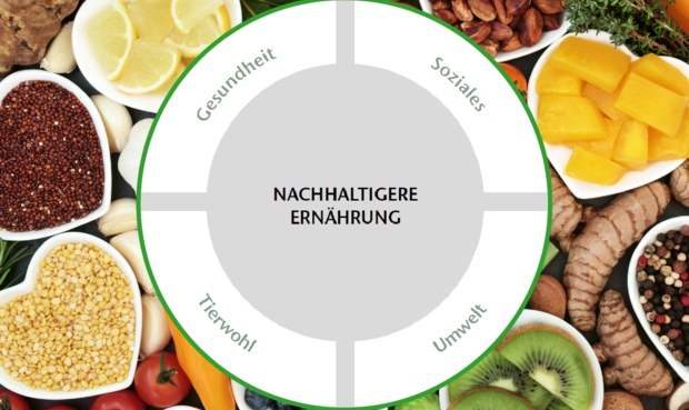 Soziales, Tierwohl und Umwelt – die Deutsche Gesellschaft für Ernährung will diese Zieldimensionen einer nachhaltigeren Ernährung neben der Dimension Gesundheit zukünftig explizit in ihren Aktivitäten berücksichtigen.