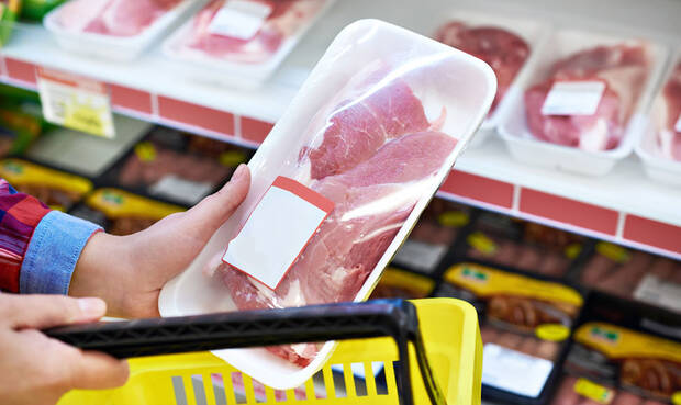 Fleisch im Supermarkt