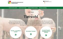 Screenshot der Startseite von www.landwirtschaft.de. Screenshot der Startseite von www.landwirtschaft.de.