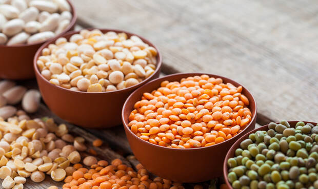 Hülsenfrüchte in Schalen angerichtet. © ChamilleWhite / iStock / Thinkstock
