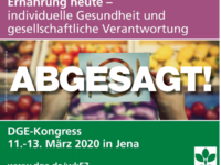 DGE Kongress in Jena abgesagt