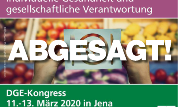 DGE Kongress in Jena abgesagt