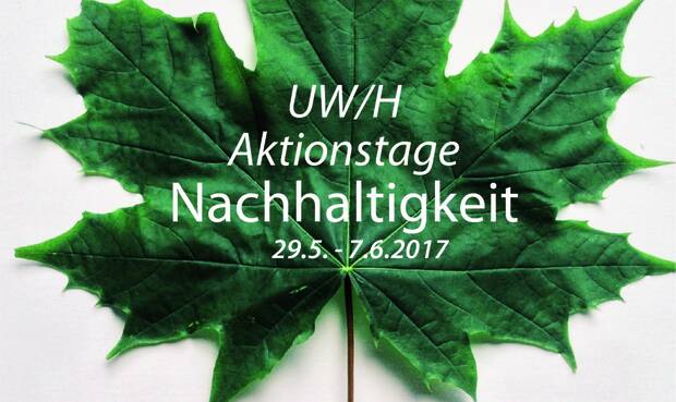 Ausschnitt des Flyers zur Aktion:  Die Uni Witten/Herdecke organisiert diverse Vorträge, Workshops, Diskussionsrunden zum Thema Nachhaltigkeit. © Jonas Friedrich